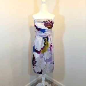 The Limited Floral Strapless Midi Dress
